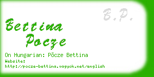 bettina pocze business card